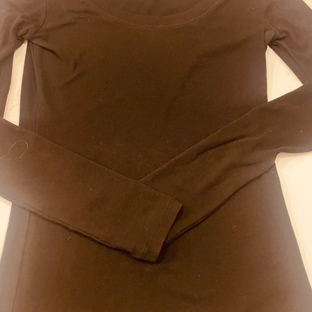 Cyntia Rowley Long Sleeve Puma Cotton Black Top